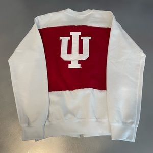 Indiana University sweatshirt cardigan with patch on back